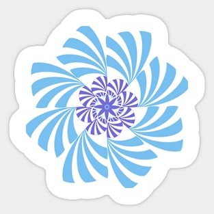 trippy blue pattern Sticker